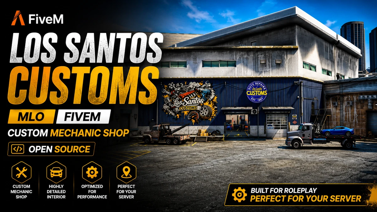 Los Santos Customs MLO FiveM | Custom Mechanic Shop | Open Source